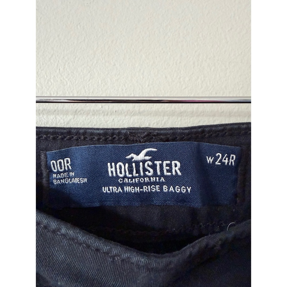 Hollister Cargo Pants 00R Black Ultra High-Rise Baggy Utility Pants - Picture 2 of 10
